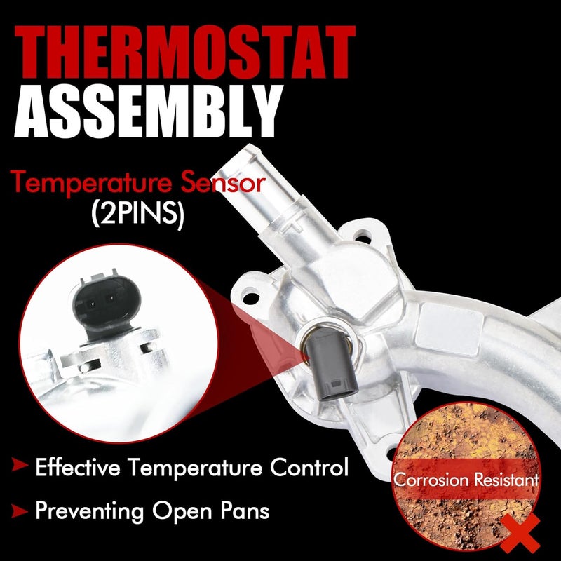MITZONE Upgraded Aluminum Coolant Housing Water Outlet - Image 3