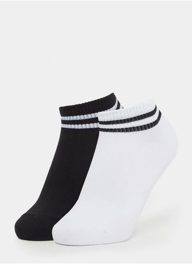 Styli Styli Pack of 2 - Striped Cuff Socks