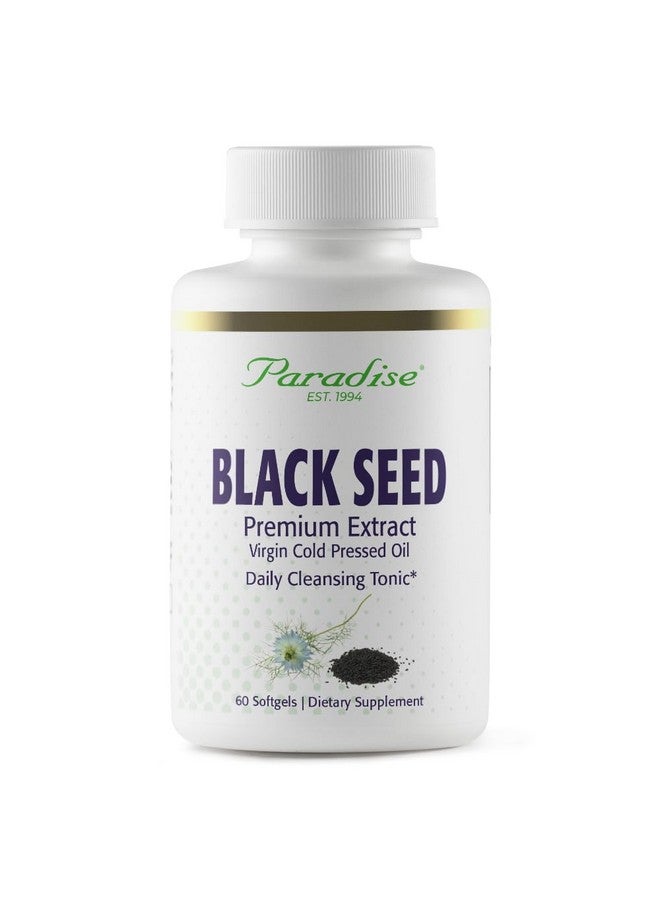 Paradise Herbs Paradise Black Seed Oil, Rich in Antioxidants, Immune Supporting, Super Potent, Ultra Pure, Vegan, Non GMO, Gluten Free, 60 Softgels - Image 1