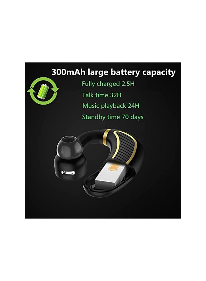 Excefore Ear Buds Wireless Bluetooth Earbuds Bluetooth Headphones Single Ear Hook Wireless Headphone With Mic Noise Cancelling Waterproof Earphone Hands Free Cell Phones Earpiece - Image 2