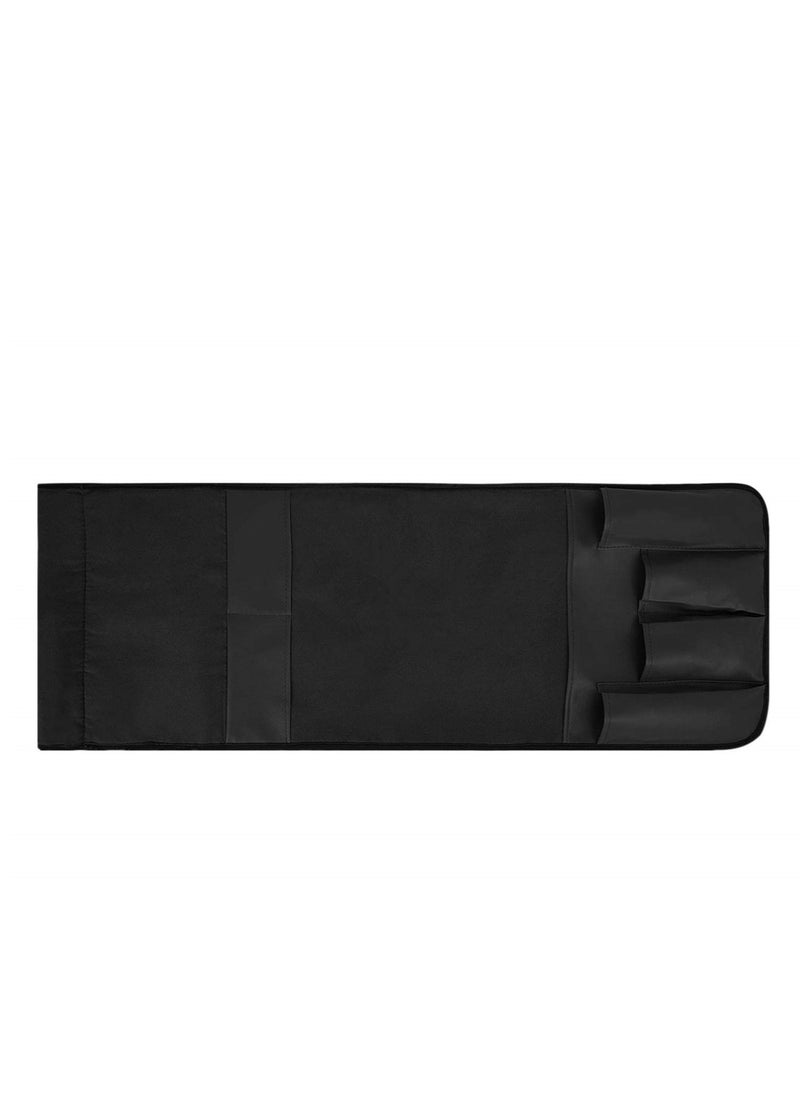 Y&D - Leather Sofa Armrest Organizer, Non-Slip Armchair Caddy for Couch Remote Control Holder with 5 Pockets Phone, Book, Magazines, Tablet, Recliner Tidy Hanging Storage Bag Arm Chair - Image 1