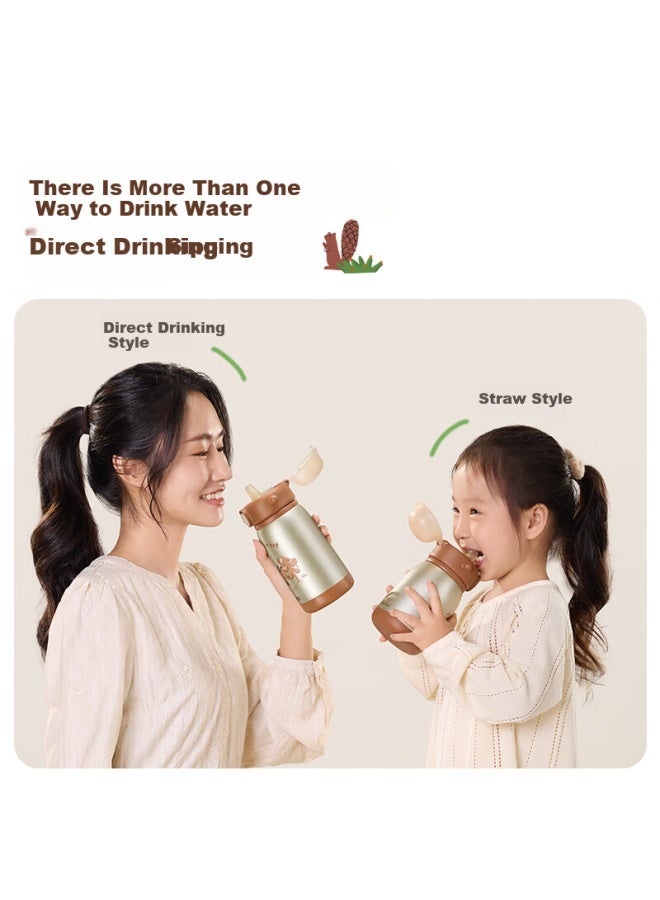 Supor Children's Insulated Water Bottle Ton Ton Straw Cup Large Capacity Pure Titanium Inner Liner Kindergarten Primary School Direct Drinking Cup - Image 4