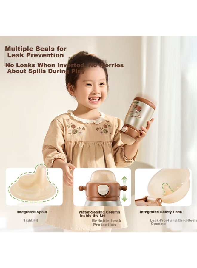 Supor Children's Insulated Water Bottle Ton Ton Straw Cup Large Capacity Pure Titanium Inner Liner Kindergarten Primary School Direct Drinking Cup - Image 5