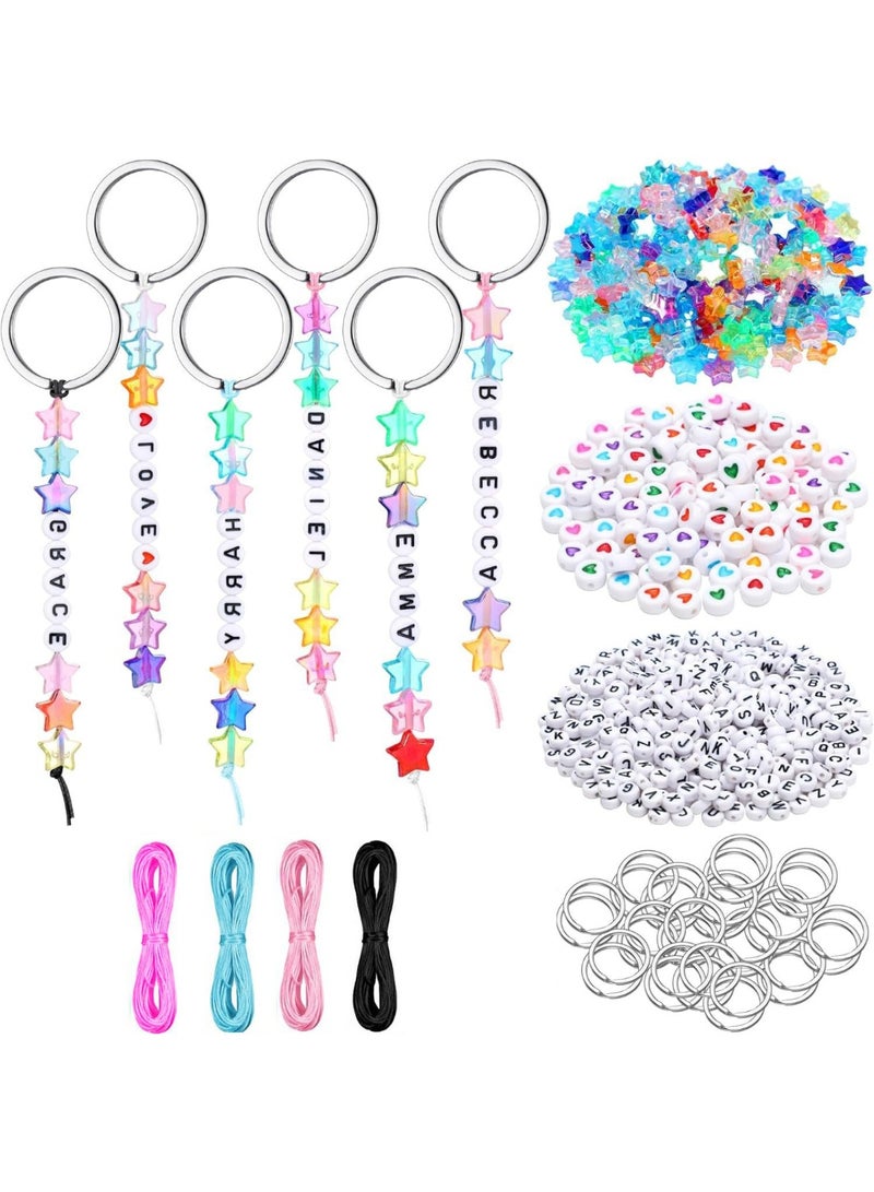 Relex Alphabet Pop Beads for Making Necklace, 564 PCS Beads with Star Shape and Alphabet, Kids Jewellery Making Kit to Making Necklace, Bracelet, Ring, Art Craft - Image 1
