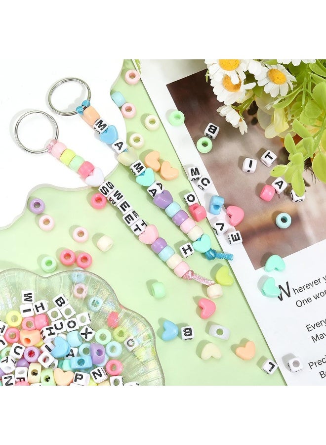 Relex Alphabet Pop Beads for Making Necklace, 564 PCS Beads with Star Shape and Alphabet, Kids Jewellery Making Kit to Making Necklace, Bracelet, Ring, Art Craft - Image 5