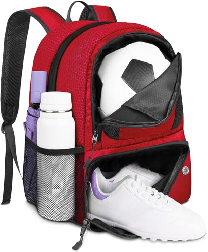 YOREPEK Soccer Backpack Lightweight Soccer Bag with Ball Holder for Men Women Water resistant Sport Equipment Bags Fit Basketball Volleyball Football Accessories to Match Training - Image 1
