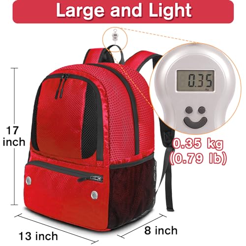 YOREPEK Soccer Backpack Lightweight Soccer Bag with Ball Holder for Men Women Water resistant Sport Equipment Bags Fit Basketball Volleyball Football Accessories to Match Training - Image 3
