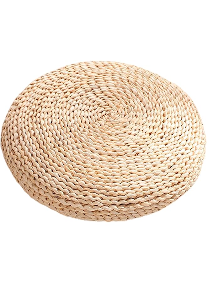 The Bros Sitting Cushion Round Straw Weave Handmade Floor Pouf Soft Widely Applied Flexible 30 * 30cm - Image 1