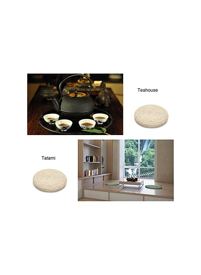 The Bros Sitting Cushion Round Straw Weave Handmade Floor Pouf Soft Widely Applied Flexible 30 * 30cm - Image 5