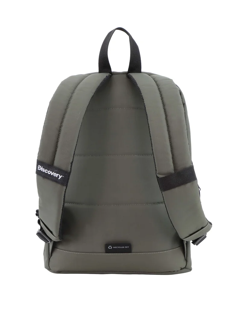 Discovery Discovery SHIELD RPET Polyester Urban Backpack Khaki, Durable Water Resistant Causal Daypack With Padded RFID Pocket, Outdoor Travel Business Bag For Men And Women.