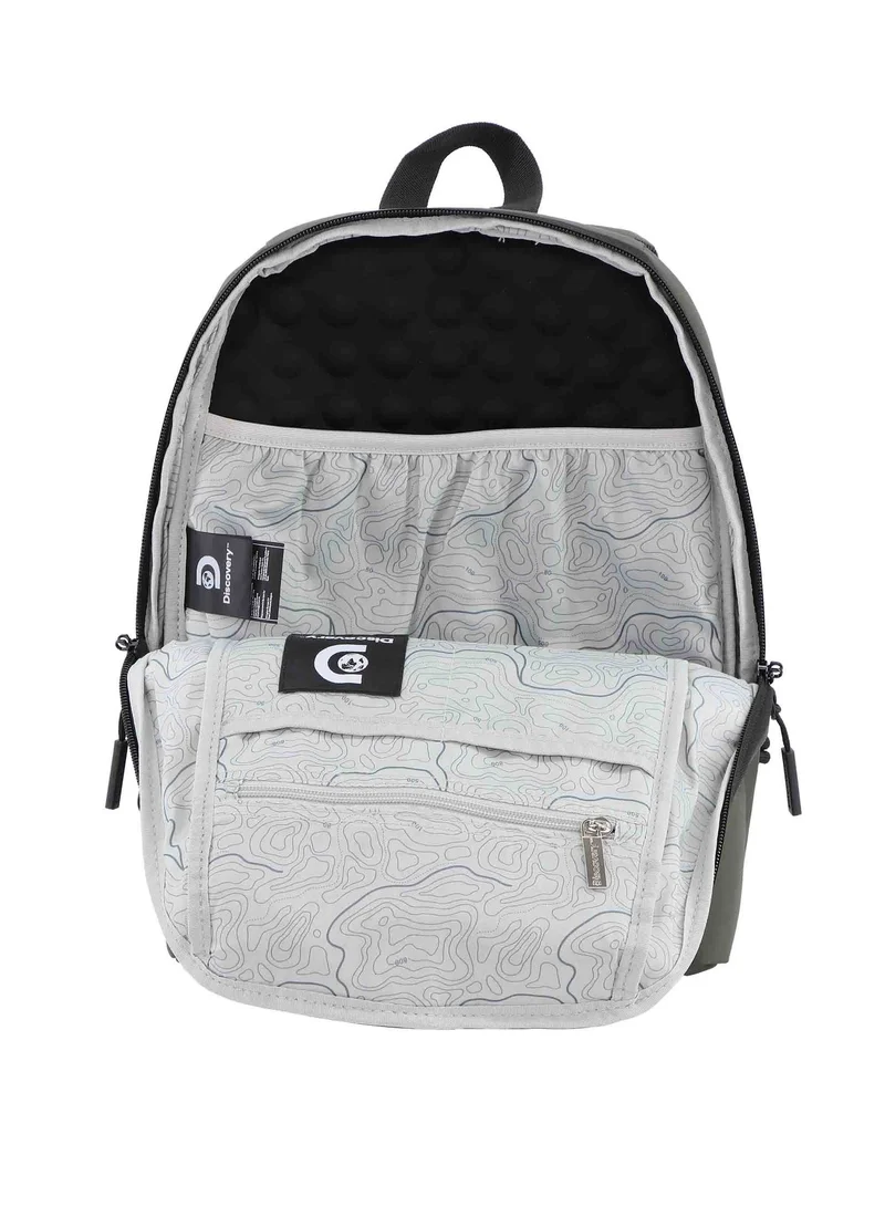 Discovery Khaki Discovery SHIELD RPET Polyester Urban Backpack Khaki, Durable Water Resistant Causal Daypack With Padded RFID Pocket, Outdoor Travel Business Bag For Men And Women.  | Best Price UAE