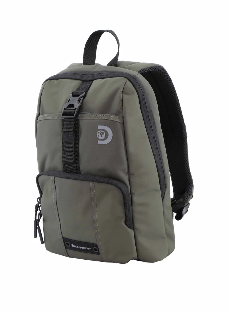 Discovery Khaki Discovery SHIELD RPET Polyester Urban Backpack Khaki, Durable Water Resistant Causal Daypack With Padded RFID Pocket, Outdoor Travel Business Bag For Men And Women.  | Best Price UAE