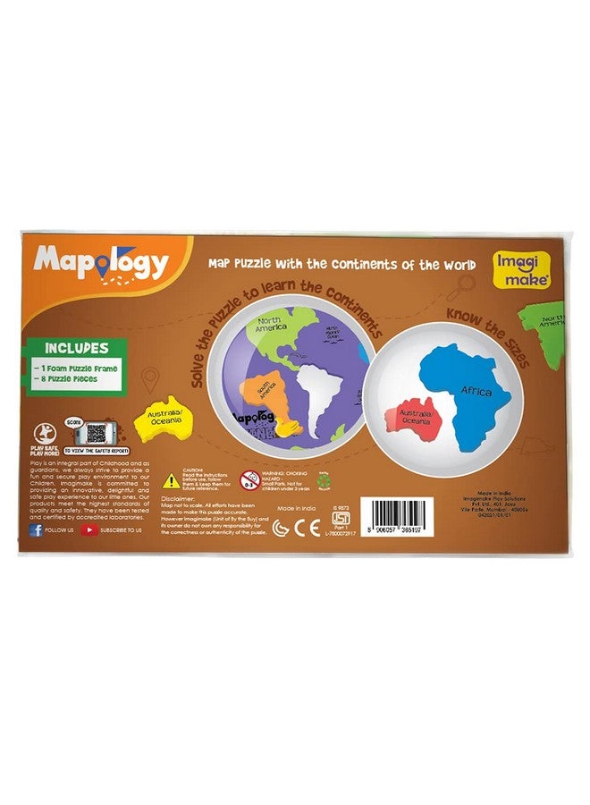 إيماجيميك لعبة مابولوجيا القارات من إيماجيميك - لعبة تعليمية ووسيلة تعليمية للأولاد والبنات - لغز خريطة للأطفال - Image 3