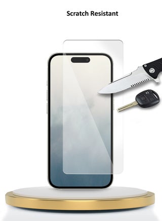 ابل ايفون 16 2024 WTech Premium Series واقي شاشة منحني الحواف 9H 2.5D من الزجاج المقوى - شفاف - view 3