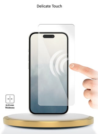 ابل ايفون 16 2024 WTech Premium Series واقي شاشة منحني الحواف 9H 2.5D من الزجاج المقوى - شفاف - view 5