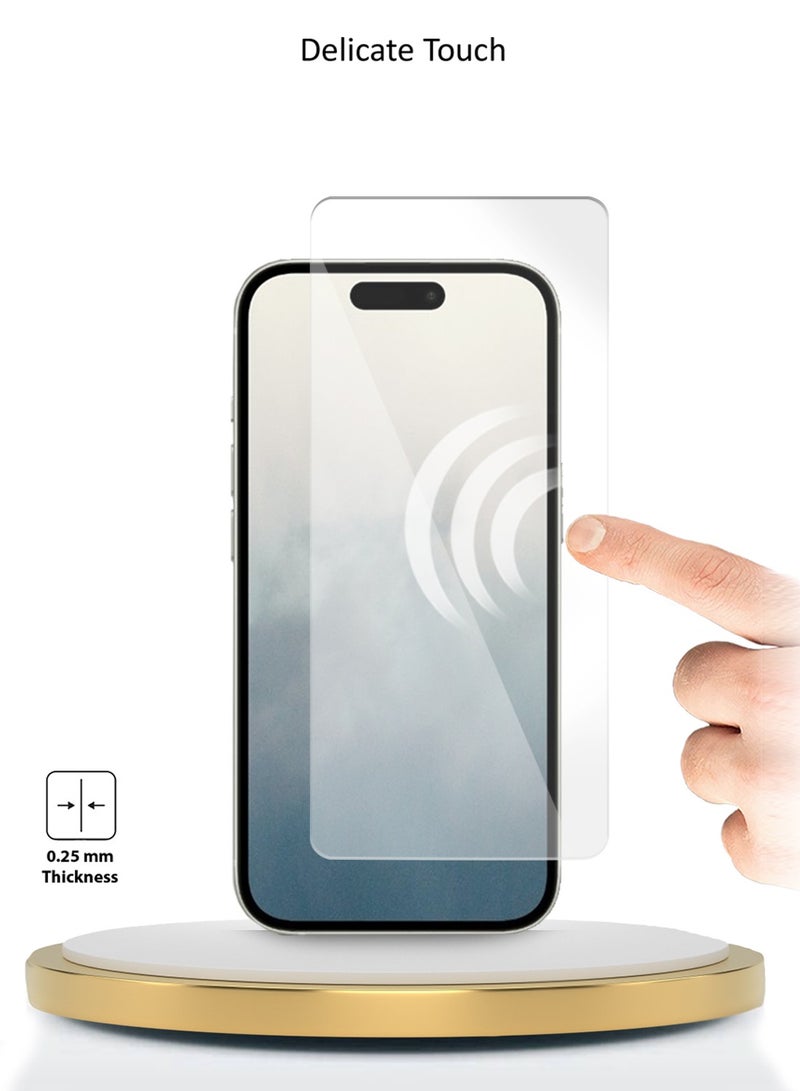 Wtech Apple iPhone 16 2024 WTech Premium Series Curved Edges 9H 2.5D Tempered Glass Screen Protector - Clear - Image 5