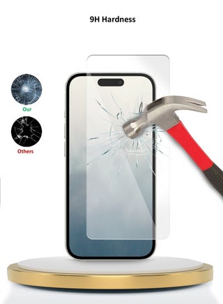 ابل ايفون 16 2024 WTech Premium Series واقي شاشة منحني الحواف 9H 2.5D من الزجاج المقوى - شفاف - view 4