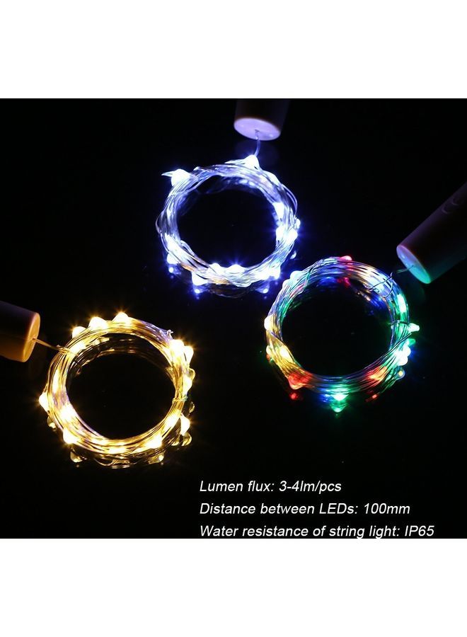 NIBEMINENT Pack Of 12 15-LEDs Copper Wired Fairy Light String Set Multicolour - Image 2