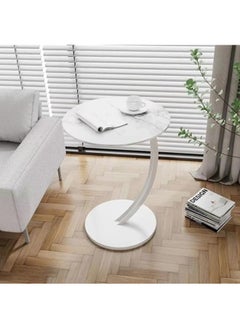 Generic suparr Light Luxury Side Table, C Shaped End Table for Couch, Sofa and Bed, Small Desktop C Table for Living Room, Bedroom  - Image 1