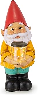 VP Home VP Home Gnome Solar Powered LED Outdoor Decor Garden Light, 6" W x 13" H (Red Hat)  - Image 1