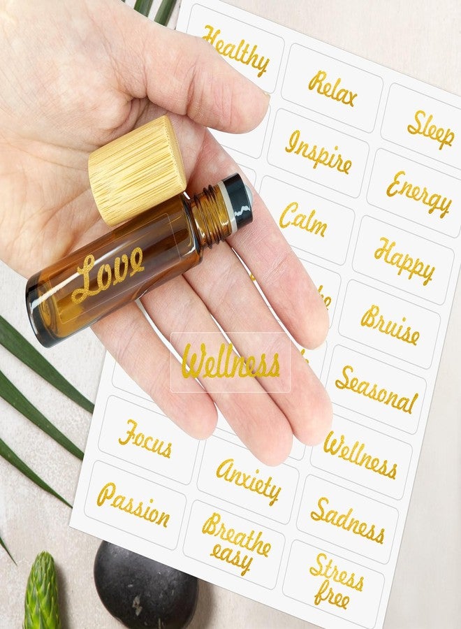 TESWEY 192Pcs Essential Oil Labels Stickers, Roller Bottle Labels for Essential Oils,Waterproof Self Adhesive Labels for Roller Bottles（24 Names, Small Size - Image 3