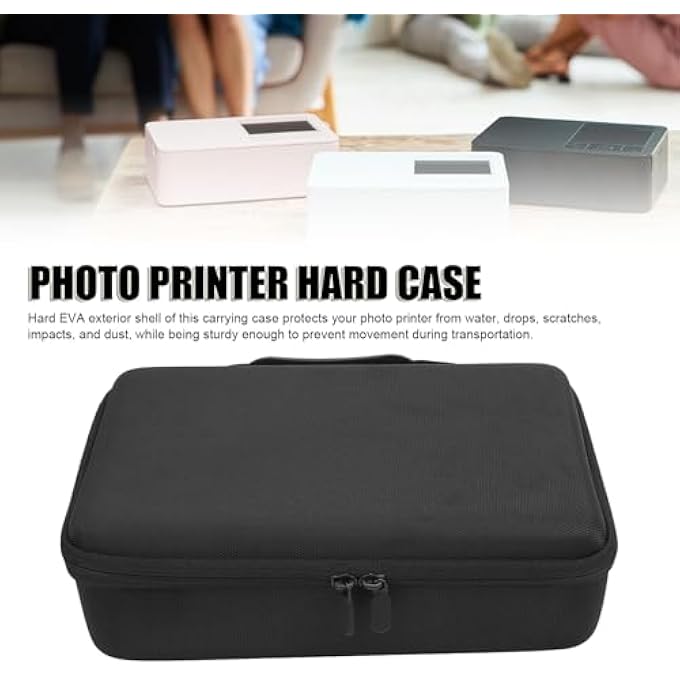 HARD TRAVEL CASE FOR SELPHY CP1500 CP1300 CP1200 WIRELESS COMPACT COLOR PHOTO PRINTER, WATERPROOF SHOCKPROOF STORAGE CASE FOR OUTDOOR AND TRAVEL, PORTABLE EVA HARD CASE FOR SELPHY - Image 3