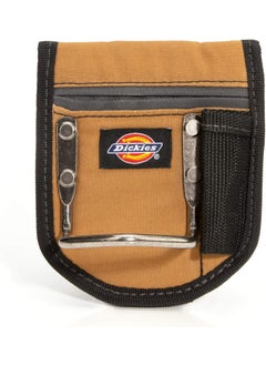 Dickies 2Compartment Hammer Holder for Tool and Work Belts Durable Canvas Includes Tool Loop and Pocket Fits up to 45inch Belts TanGrey