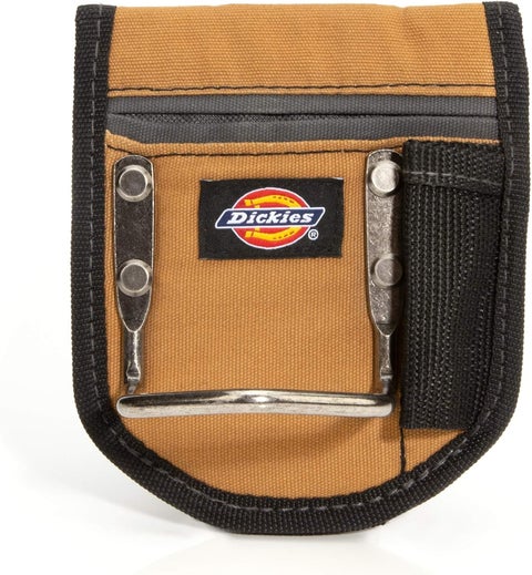 Dickies 2Compartment Hammer Holder for Tool and Work Belts Durable Canvas Includes Tool Loop and Pocket Fits up to 45inch Belts TanGrey