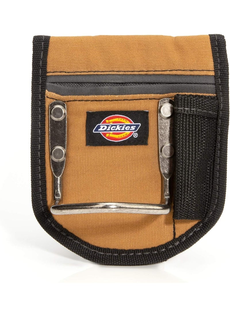Dickies Dickies 2Compartment Hammer Holder for Tool and Work Belts Durable Canvas Includes Tool Loop and Pocket Fits up to 45inch Belts TanGrey  - Image 1