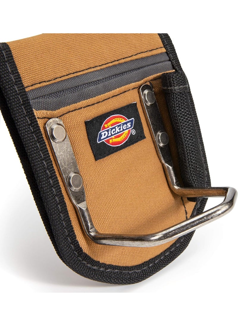 Dickies Dickies 2Compartment Hammer Holder for Tool and Work Belts Durable Canvas Includes Tool Loop and Pocket Fits up to 45inch Belts TanGrey  - Image 2