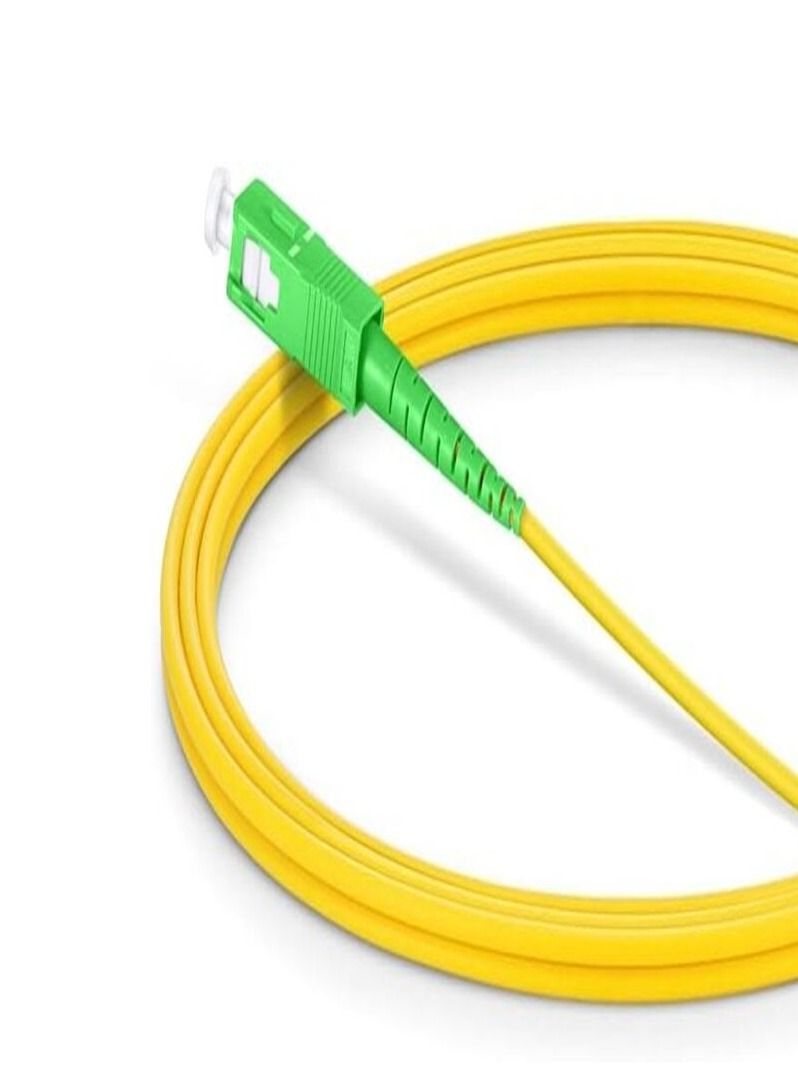 DKURVE SC APC to SC APC Simplex Single Mode PVC Fiber Optic Patch Cable (10M) - Image 2