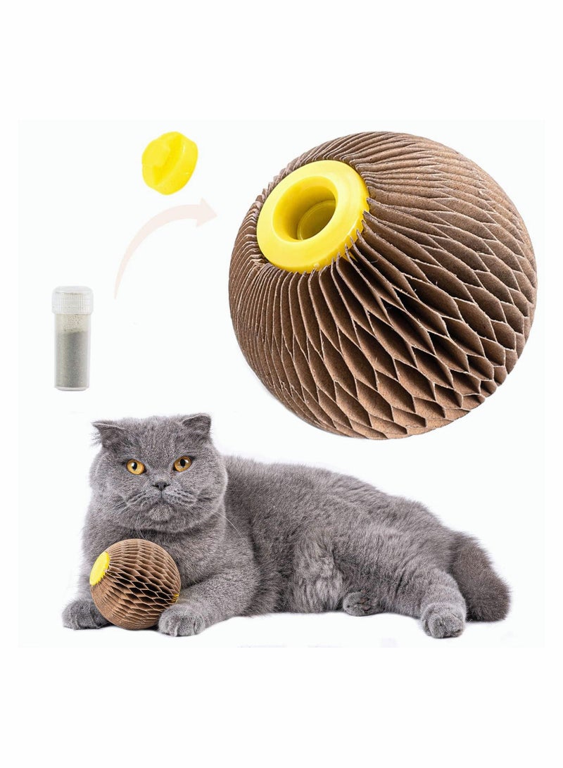 SYOSI Catnip Ball Toy for Cats Catnip Refillable Scratcher Ball Kitty's Faithful Playmate Reduce Obesity and Loneliness - Image 1