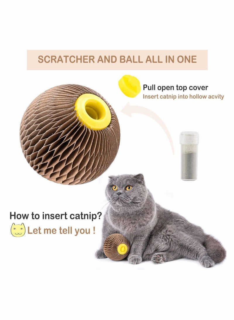 SYOSI Catnip Ball Toy for Cats Catnip Refillable Scratcher Ball Kitty's Faithful Playmate Reduce Obesity and Loneliness - Image 4