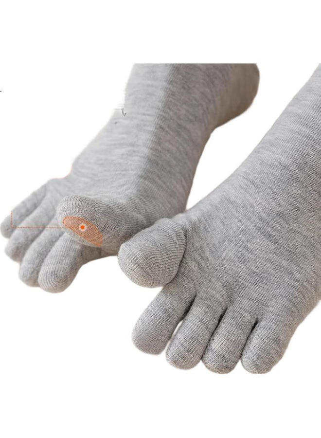 Madallo 3 Pairs Women'S Cotton Breathable Sweat-Absorbing Sports Yoga Toe Socks Anti-Odor Mid-Tube Summer Split Toe Socks - Image 3
