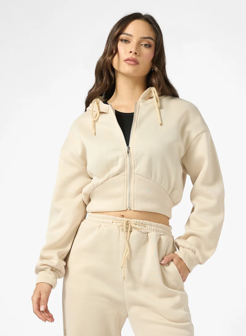 Ginger Hooded Zip Up Fleece Tracksuit