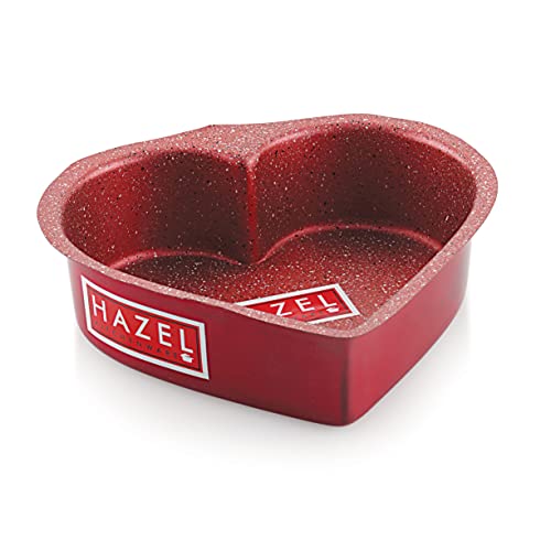 HAZEL Cake Mould Non Stick Mold | Heart Baking Pans 1/2kg Aluminized Steel 500 gm for Microwave Oven OTG Baking Pan (Red) - Image 4