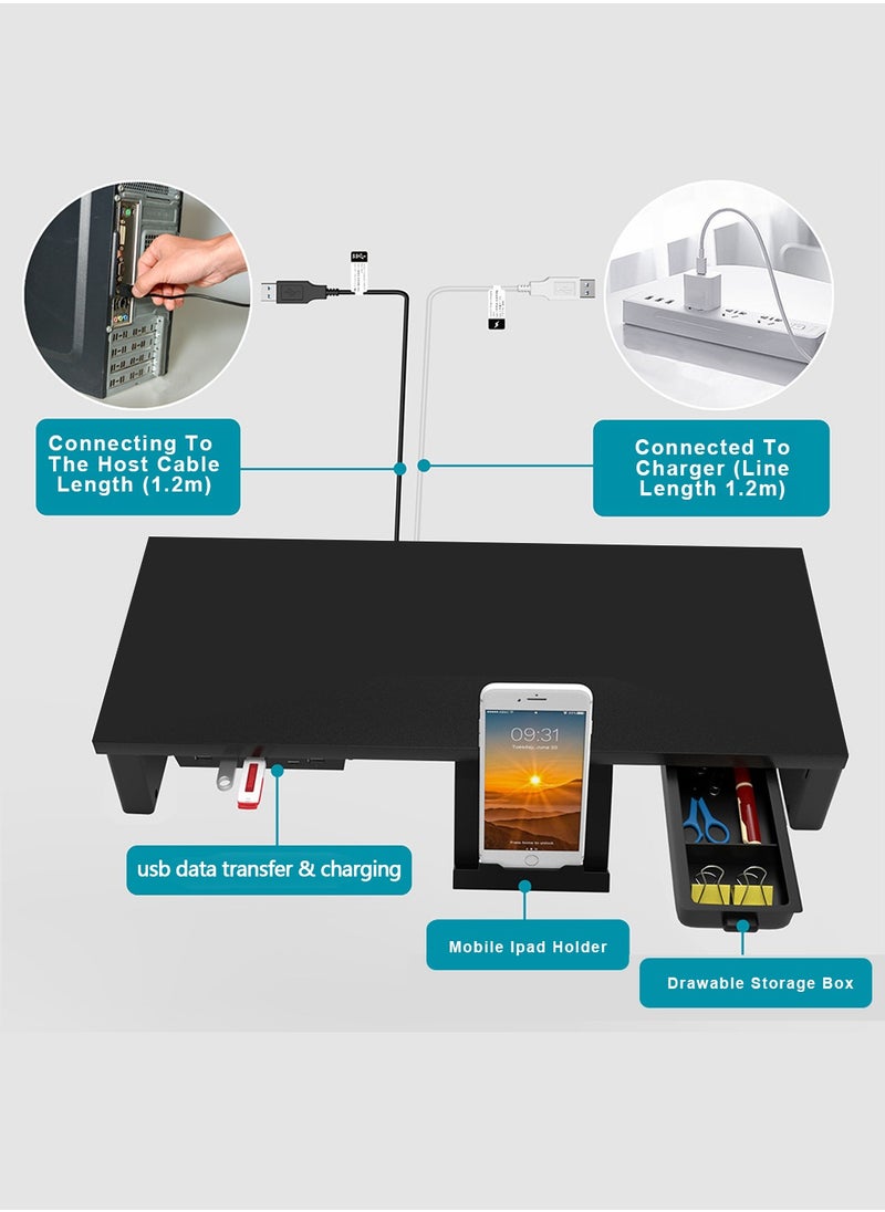 فلاشهوك - حامل شاشة مع موزع USB 3.0 وشحن من النوع C - Image 1