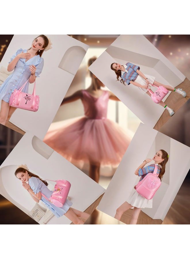 Dorlubel Cute Ballet Dance Bag Tutu Dress Bag with Key Chain for Girls…, Pink of Swan Dancer - Image 2