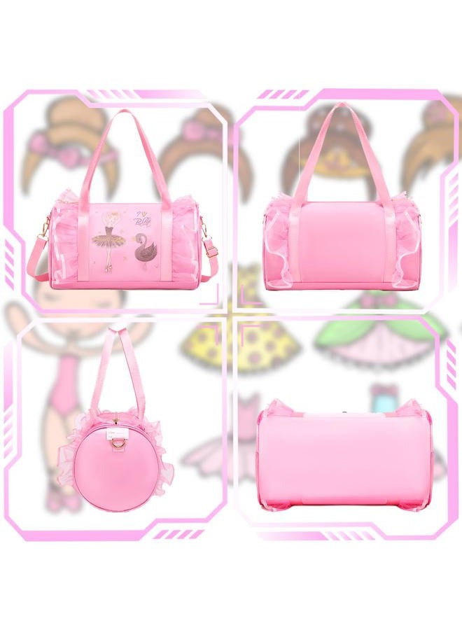 Dorlubel Cute Ballet Dance Bag Tutu Dress Bag with Key Chain for Girls…, Pink of Swan Dancer - Image 4