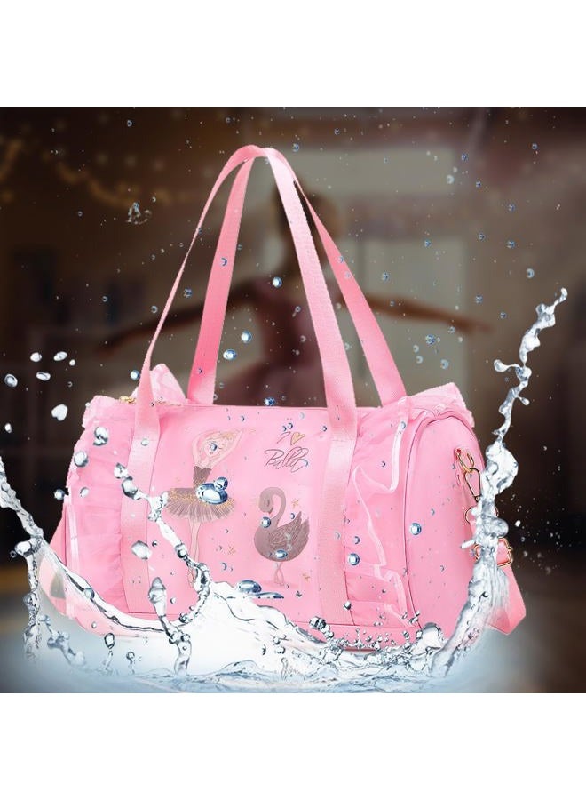 Dorlubel Cute Ballet Dance Bag Tutu Dress Bag with Key Chain for Girls…, Pink of Swan Dancer - Image 3