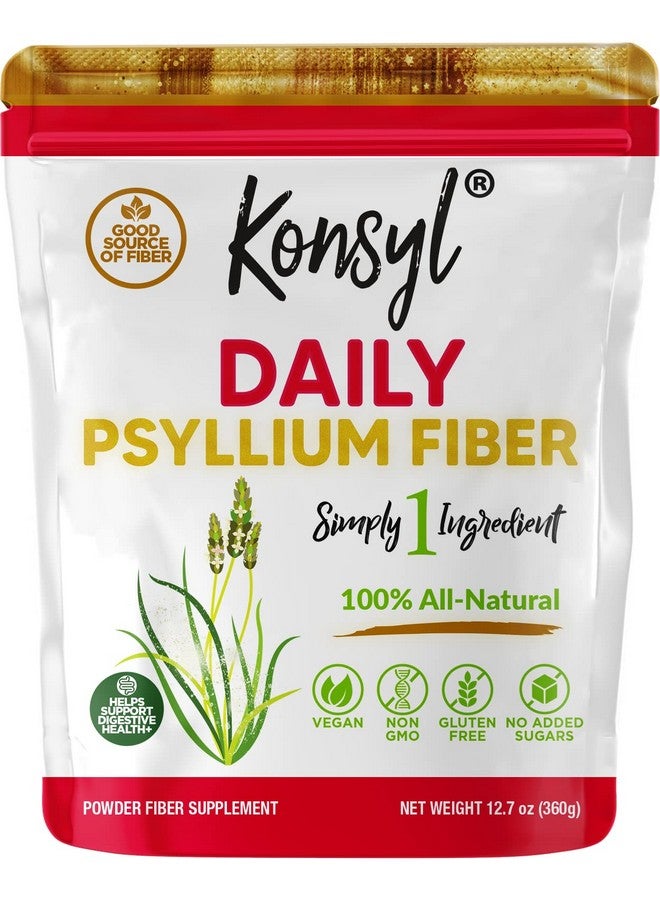 Konsyl Daily Psyllium Fiber 360G  127Oz Nongmo Vegan Ketofriendly Fiber Supplement Powder Supports Digestive Health - Image 1