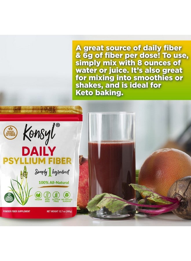 Konsyl Daily Psyllium Fiber 360G  127Oz Nongmo Vegan Ketofriendly Fiber Supplement Powder Supports Digestive Health - Image 4