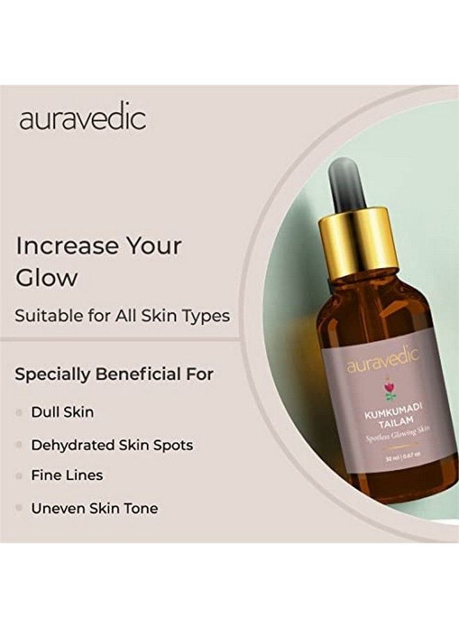 Auravedic Kumkumadi Tailam Oil For Face 30Ml Pack Of 2 Kumkumadi Face Oil For Glowing Skin Kumkumadi Oil For Face Oil For Women Men Pure Luxuriously Smooth Kumkumadi From Kerala For All Skin Types  - Image 3