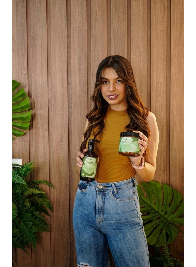 BrasileirA Detox Hair Care Set for Dandruff Removal & Scalp Purification with Mint, Lemon & Ginger Extracts – 500 ml - Image 4