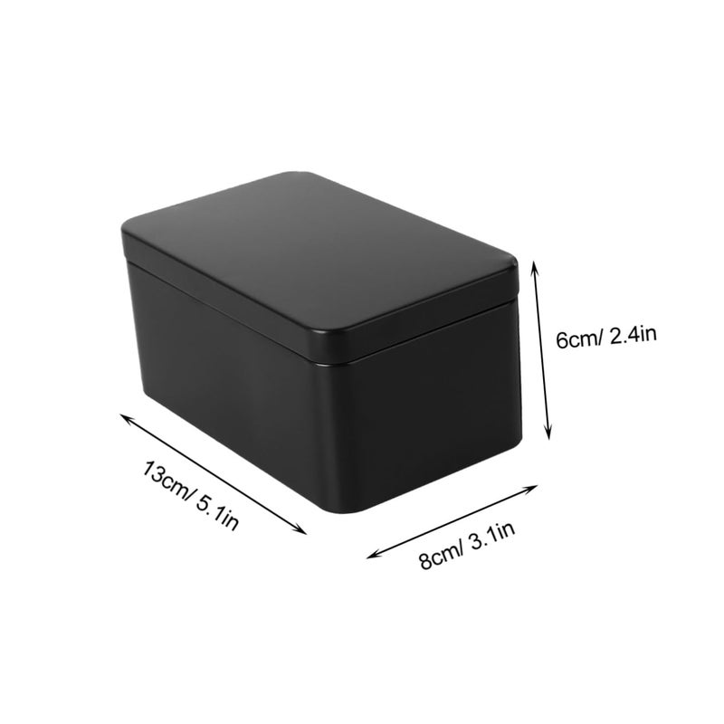 Random Color Portable Tea Storage Container Tin Box With Lid Home Decor Organizer - Image 3