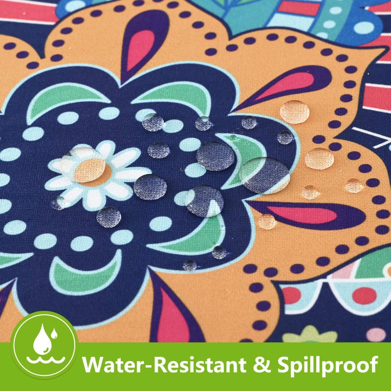 Smiry Spandex Fitted Tablecloth for 6 Foot Rectangle Tables, Washable Picnic Table Cover with Elastic, Stretch Reusable Table Cloth for Outdoor, Camping, Dining & Kitchen (Paisley, 30"x72") - Image 5
