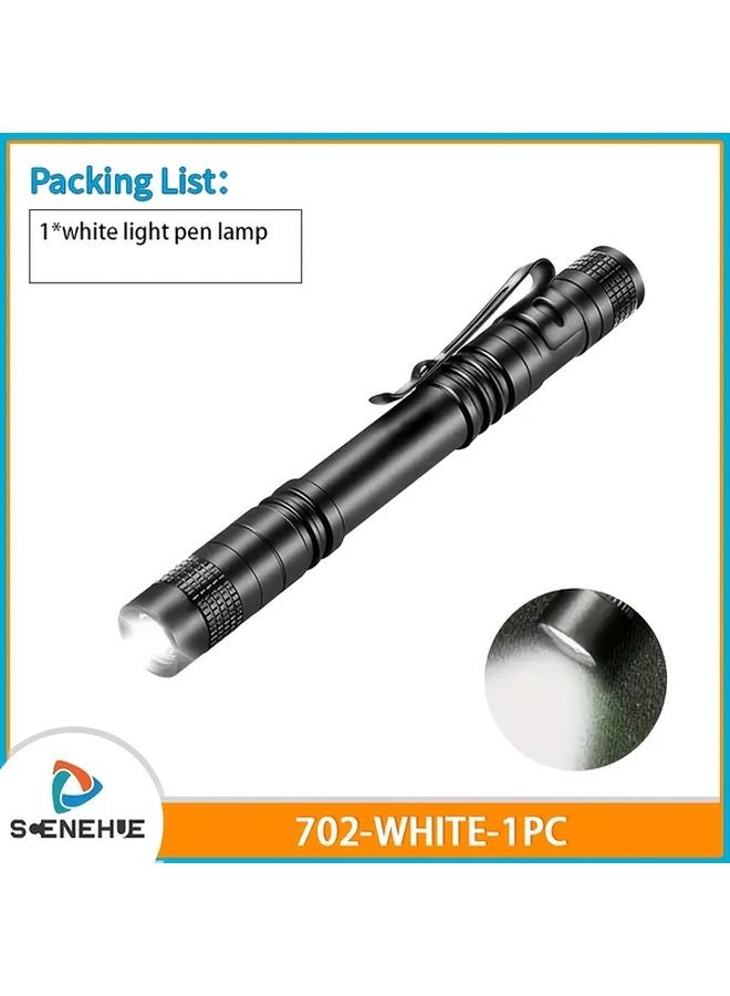 White Light Flashlight Aluminum Alloy Portable LED Pen Light For Outdoor Camping - Image 1