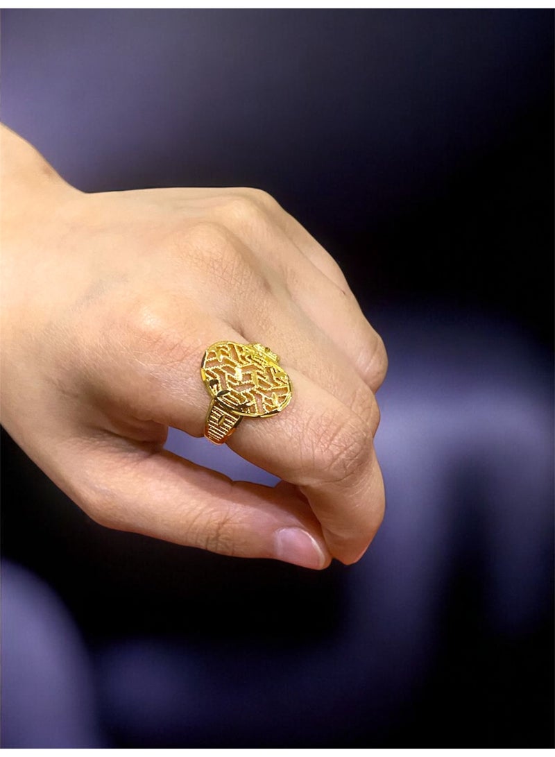 GOLDMAX 21k Gold Plated Ring For Women One Size - Image 1