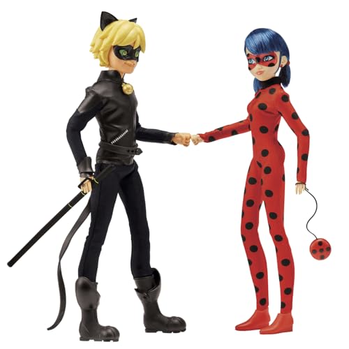 Miraculous Ladybug Mission Accomplished Ladybug & Cat Noir 2-Pack Dolls by Playmates Toys - Image 2