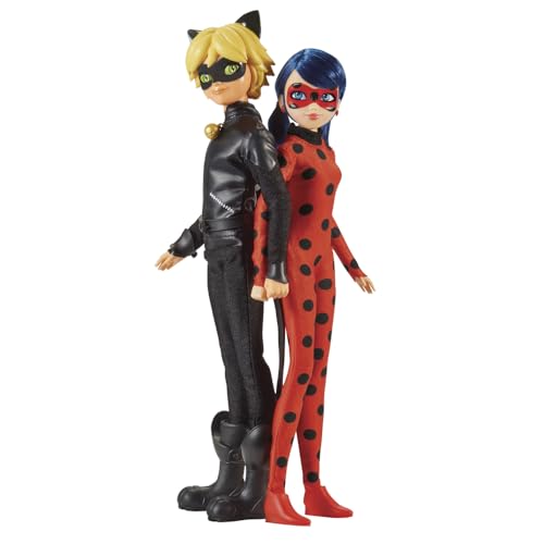 Miraculous Ladybug Mission Accomplished Ladybug & Cat Noir 2-Pack Dolls by Playmates Toys - Image 3
